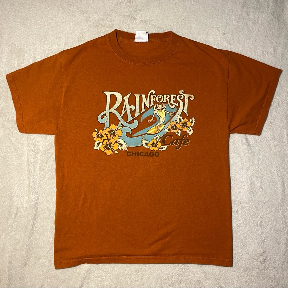 Vintage Chicago Rainforest Cafe Burnt Orange Tee